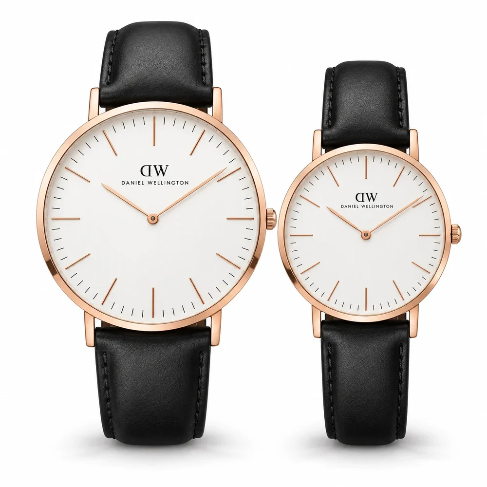 Đồng hồ đôi Daniel Wellington Classic 40mm & 36mm